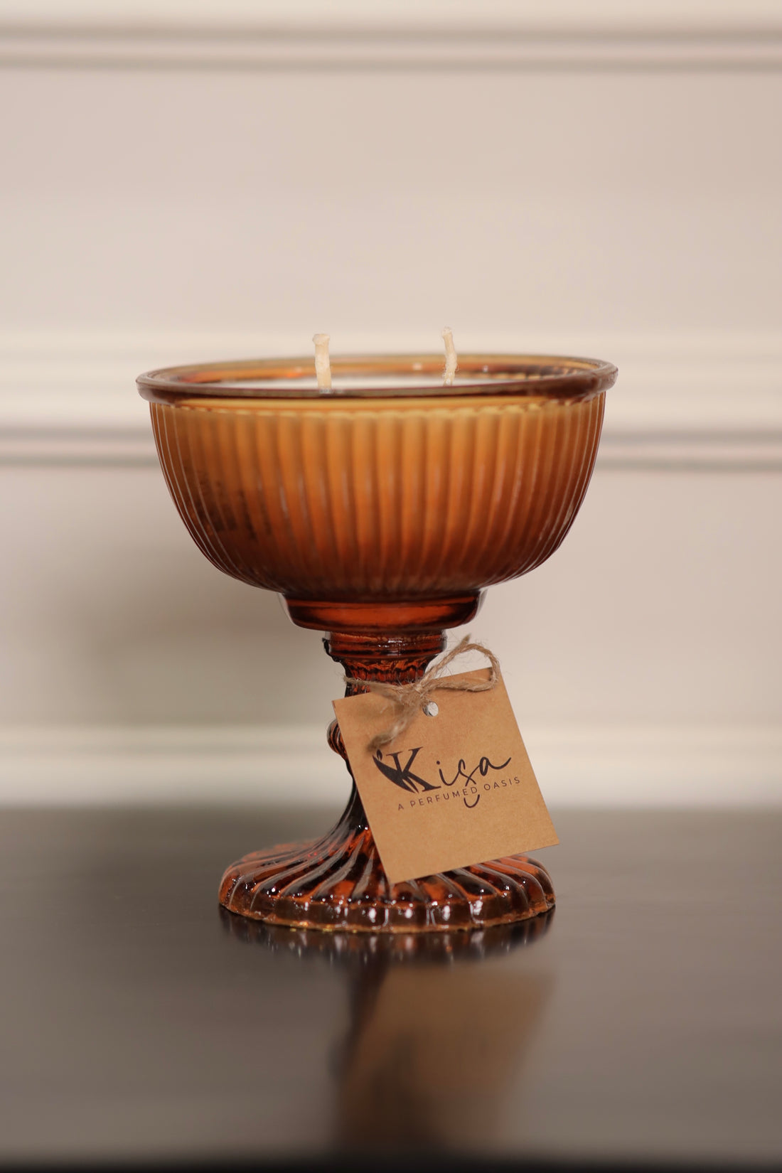 LUXE GOBLET CANDLE - RUSTY AMBER