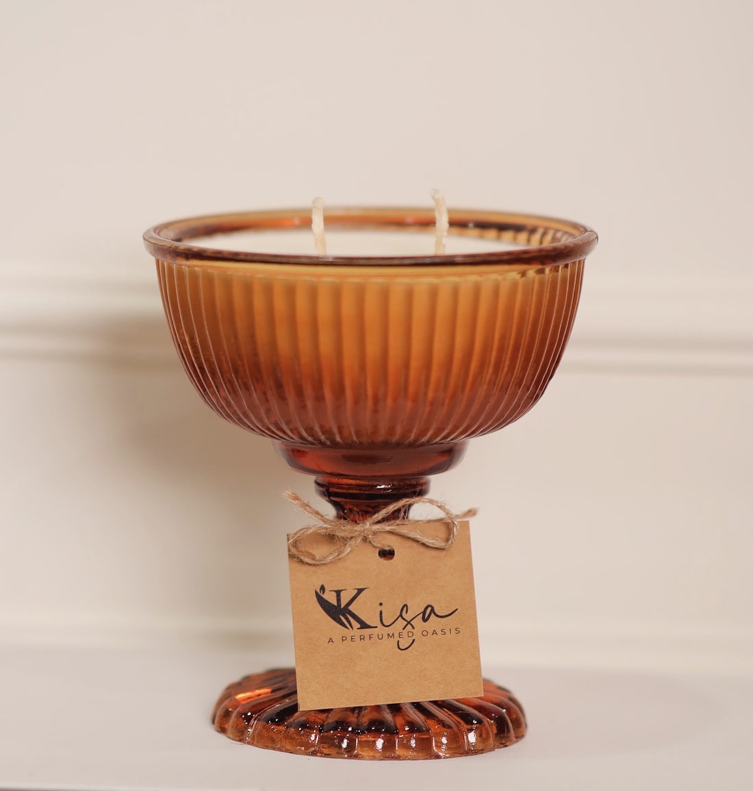LUXE GOBLET CANDLE - RUSTY AMBER