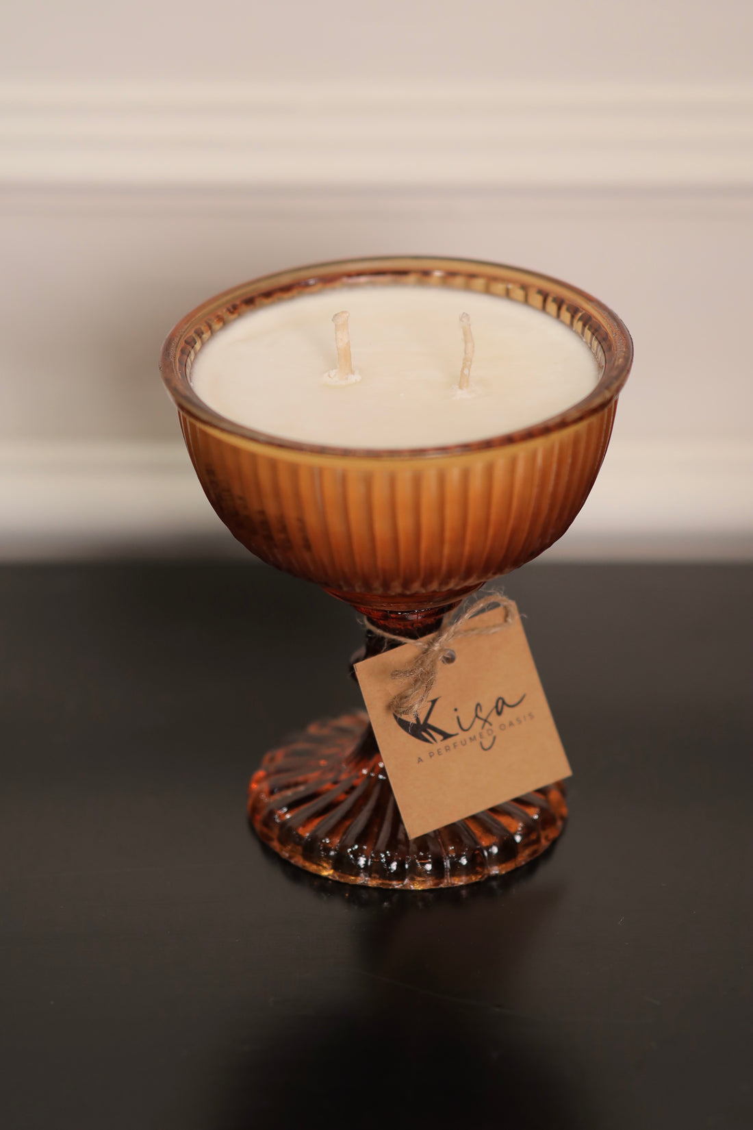 LUXE GOBLET CANDLE - RUSTY AMBER