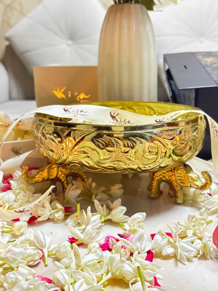 3 Elephant Urli Candle - 8 Inches